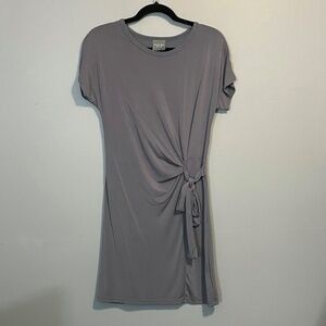 Like New Olivia Rae Modal Blend Wrap T-Shirt Dress Grey Small